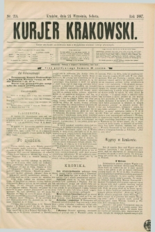 Kurjer Krakowski. [R.1], nr 218 (24 września 1887)