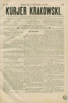 Kurjer Krakowski. [R.1], nr 246 (27 października 1887)