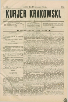 Kurjer Krakowski. [R.1], nr 259 (12 listopada 1887)