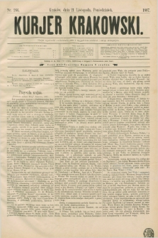 Kurjer Krakowski. [R.1], nr 266 (21 listopada 1887)