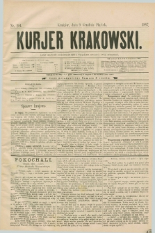 Kurjer Krakowski. [R.1], nr 281 (9 grudnia 1887)