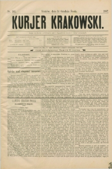 Kurjer Krakowski. [R.1], nr 285 (14 grudnia 1887)