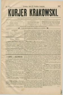 Kurjer Krakowski. [R.1], nr 292 (22 grudnia 1887)