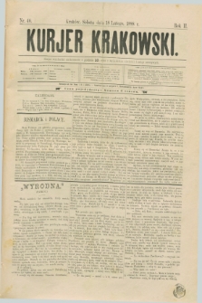 Kurjer Krakowski. R.2, nr 40 (18 lutego 1888)