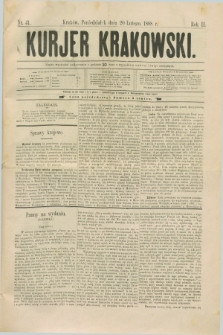 Kurjer Krakowski. R.2, nr 41 (20 lutego 1888)