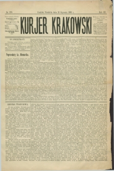 Kurjer Krakowski. R.3, nr 229 (13 stycznia 1889)