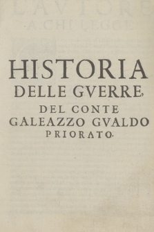 Historia Delle Gverre