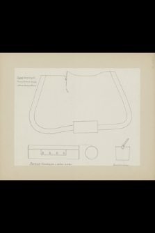 [Wyposażenie wojska polskiego z czasów Królestwa Kongresowego] : czaprak kawaleryjski : mantelzak kawaleryjski z sukna czarnego : kociołek miedziany z żelaznym uchem