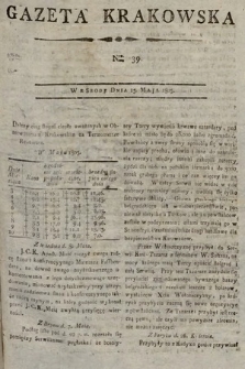 Gazeta Krakowska. 1805, nr 39