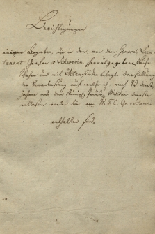 „Berichtigungen einiger Angaben, die in den, von dem General Lieutenant Grafen v. Schwerin herausgegebenem Buche, Wahre und mit Actenstucken belegte Darstellung der Veranlassung, auf welche ich, nach 43 Dienstjahren aus dem Königl. Preussischen Militari Dienste entlassen worden bin, von W. F. Gr. v. Schwerin anthalten sind”