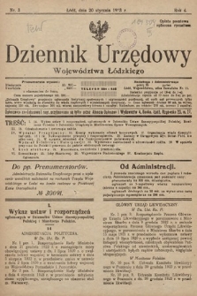 Dziennik Urzędowy Województwa Łódzkiego. 1923, nr 3