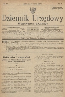 Dziennik Urzędowy Województwa Łódzkiego. 1923, nr 10