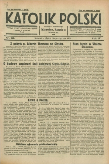 Katolik Polski. R.4, nr 16 (20 stycznia 1928) + dod.