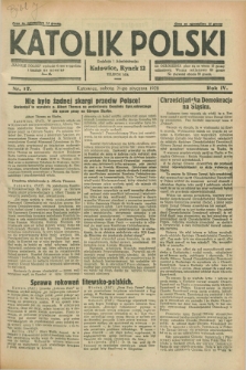 Katolik Polski. R.4, nr 17 (21 stycznia 1928) + dod.
