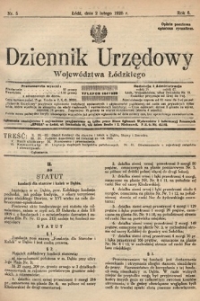 Dziennik Urzędowy Województwa Łódzkiego. 1925, nr 5