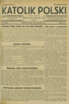 Katolik Polski. R.4, nr 178 (4 sierpnia 1928) + dod.
