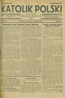 Katolik Polski. R.4, nr 211 (12 września 1928) + dod.