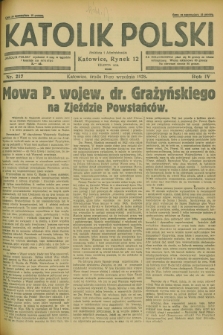 Katolik Polski. R.4, nr 217 (19 września 1928) + dod.