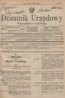 Dziennik Urzędowy Województwa Łódzkiego. 1925, nr 18