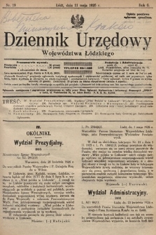 Dziennik Urzędowy Województwa Łódzkiego. 1925, nr 19