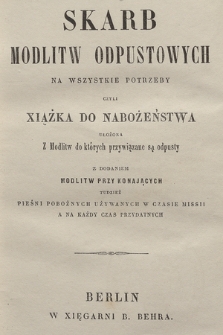 Książka do nabożeństwa Dionizji Poniatowskiej i następnie Dionizego Zaleskiego