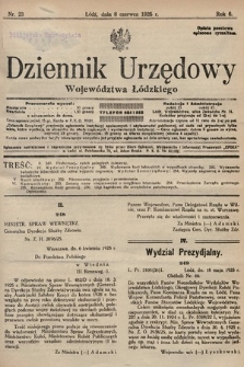 Dziennik Urzędowy Województwa Łódzkiego. 1925, nr 23