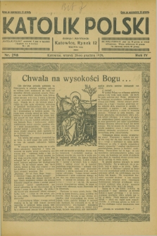 Katolik Polski. R.4, nr 298 (25 grudnia 1928) + dod.