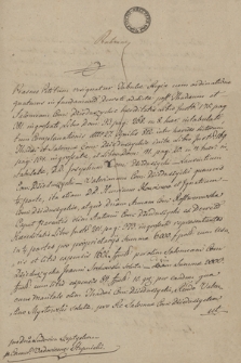 Fragment papierów Ludwiki z Dzieduszyckich Szeptyckiej z lat 1808-1829