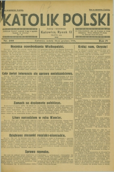 Katolik Polski. R.4, nr 300 (29 grudnia 1928) + dod.