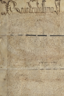 Dokument biskupa Ankony dotyczący udzielenia prowizji przez papieża Piusa II na beneficjum w Arroyo del Sarro, w którym przytoczona została treść dwóch innych dokumentów papieskich z 1461 r.