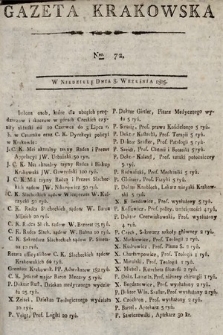 Gazeta Krakowska. 1805, nr 72
