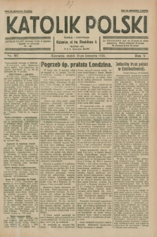 Katolik Polski. R.5, nr 97 (26 kwietnia 1929) + dod.