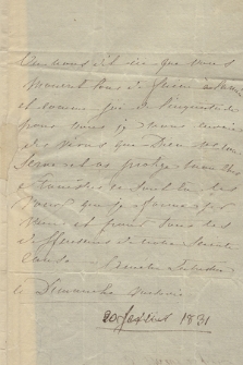 Fragment korespondencji Amelii z Bronikowskich Romanowej Załuskiej z lat ok. 1828-1859, głównie o wypadkach w czasie powstania listopadowego