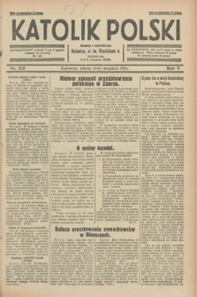 Katolik Polski. R.5, nr 212 (14 września 1929) + dod.