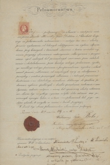 Fragment papierów osobistych Karola Młodnickiego z lat 1869–1894