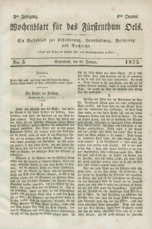 Wochenblatt für das Fürstenthum Oels : ein Volksblatt zur Erheiterung, Unterhaltung, Belehrung und Nachricht. Jg.2, No. 5 (31 Januar 1835)
