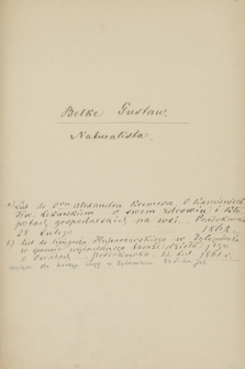 Listy do dra Aleksandra Kremera z lat 1849-1863