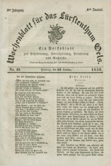 Wochenblatt für das Fürstenthum Oels : ein Volksblatt zur Erheiterung, Unterhaltung, Belehrung und Nachricht. Jg.3, No. 42 (14 October 1836) + dod.