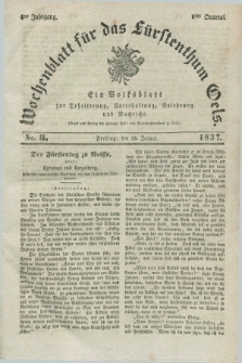 Wochenblatt für das Fürstenthum Oels : ein Volksblatt zur Erheiterung, Unterhaltung, Belehrung und Nachricht. Jg.4, No. 3 (13 Januar 1837) + dod.