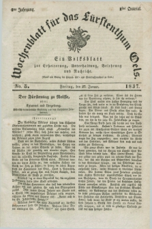 Wochenblatt für das Fürstenthum Oels : ein Volksblatt zur Erheiterung, Unterhaltung, Belehrung und Nachricht. Jg.4, No. 5 (27 Januar 1837) + dod.