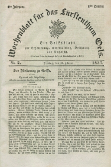 Wochenblatt für das Fürstenthum Oels : ein Volksblatt zur Erheiterung, Unterhaltung, Belehrung und Nachricht. Jg.4, No. 7 (10 Februar 1837) + dod.