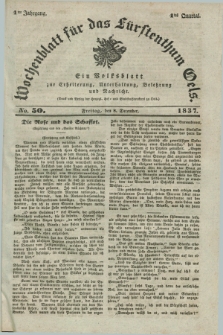 Wochenblatt für das Fürstenthum Oels : ein Volksblatt zur Erheiterung, Unterhaltung, Belehrung und Nachricht. Jg.4, No. 50 (8 December 1837)
