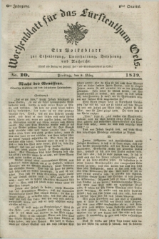 Wochenblatt für das Fürstenthum Oels : ein Volksblatt zur Erheiterung, Unterhaltung, Belehrung und Nachricht. Jg.6, No. 10 (8 März 1839)