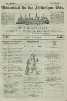 Wochenblatt für das Fürstenthum Oels : ein Volksblatt zur Erheiterung, Unterhaltung, Belehrung und Nachricht. Jg.14, № 14 (2 April 1847)