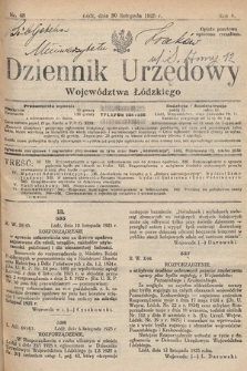 Dziennik Urzędowy Województwa Łódzkiego. 1925, nr 48