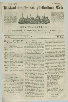 Wochenblatt für das Fürstenthum Oels : ein Volksblatt zur Erheiterung, Unterhaltung, Belehrung und Nachricht. Jg.15, № 2 (14 Januar 1848)