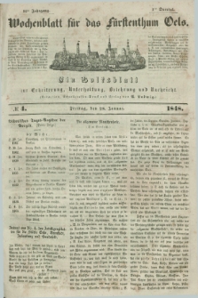 Wochenblatt für das Fürstenthum Oels : ein Volksblatt zur Erheiterung, Unterhaltung, Belehrung und Nachricht. Jg.15, № 4 (28 Januar 1848)