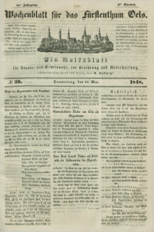 Wochenblatt für das Fürstenthum Oels : ein Volksblatt für Staats- und Gemeinwohl, zur Belehrung und Unterhaltung. Jg.15, № 29 (11 Mai 1848)