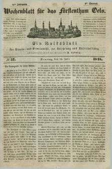 Wochenblatt für das Fürstenthum Oels : ein Volksblatt für Staats- und Gemeinwohl, zur Belehrung und Unterhaltung. Jg.15, № 57 (18 Juli 1848)