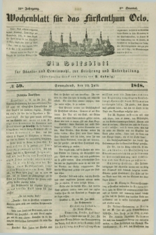 Wochenblatt für das Fürstenthum Oels : ein Volksblatt für Staats- und Gemeinwohl, zur Belehrung und Unterhaltung. Jg.15, № 59 (22 Juli 1848)